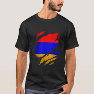 T-shirt Fier arménien Drapeau de l'Arménie déchiré