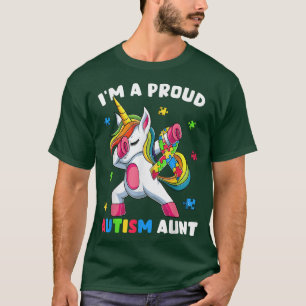 T-shirt Fier Autisme Tante Dab Dance s, Unité Dabbing fémi