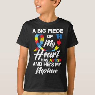 T-shirt Fier Autisme Tante Oncle Autistique Autiste Nephew