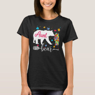 T-shirt Fier Autisme Tante Ours Puzzle Jour