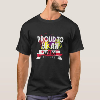 T-shirt Fier aviateur citoyen Profession travailleur de ca