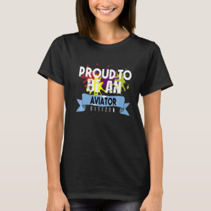 T-shirt Fier aviateur citoyen Profession travailleur de ca