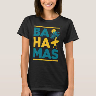 T-shirt Fier Bahamas Bahamiens Drapeau Idée cadeau Nassau 