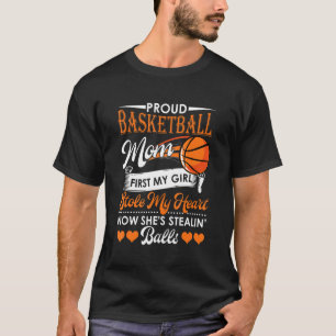 T-shirt Fier Basketball Maman Ma Fille M'A Volé Le Coeur