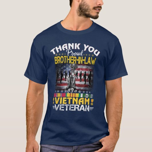 T-shirt Fier beau-frère d'un vétéran du Vietnam (Devant)