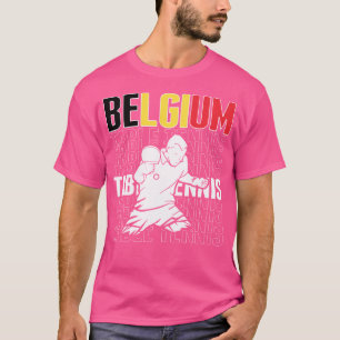 T-shirt Fier Belgique Amateurs de tennis de table Jersey -