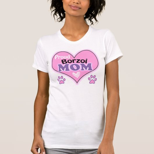 T-shirt Fier Borzoi Maman (Devant)