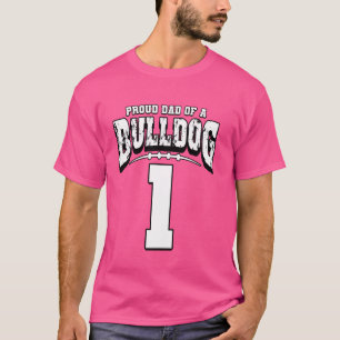 T-shirt Fier Bulldog Football Papa Du Joueur 1