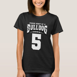 T-shirt Fier Bulldog Football Tante Du Joueur 5