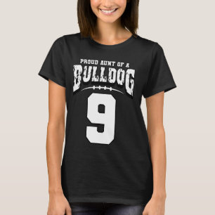T-shirt Fier Bulldog Football Tante Du Joueur 9