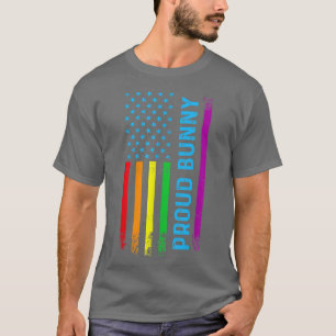T-shirt Fier Bunny LGBT LGBTQ Arc-en-ciel Fier grand-mère 
