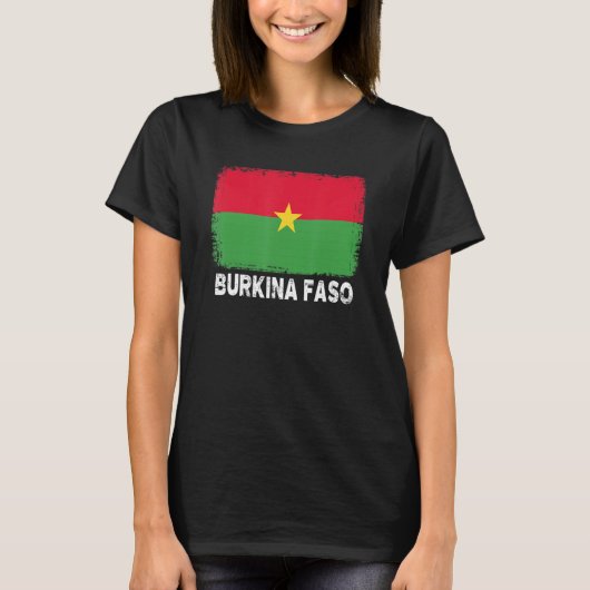 T-shirt Fier Burkina Faso Drapeau soutien peuple burkinien (Devant)
