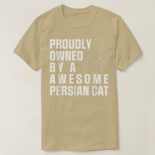 T-shirt Fier chat persan  (Design devant)