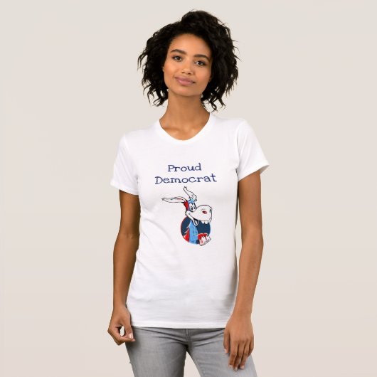 T-shirt Fier Chemise politique de l'âne démocrate (Devant entier)