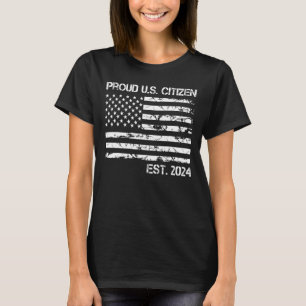 T-shirt Fier citoyen américain 2024 Citoyenneté Drapeau am