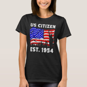 T-shirt Fier Citoyen Américain Est Depuis 1954 Pour New Am