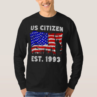 T-shirt Fier Citoyen Américain Est Depuis 1993 Pour New Am