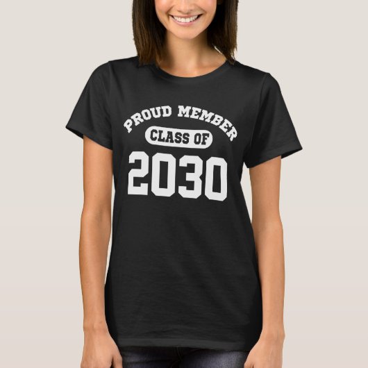 T-shirt Fier Classe Membre De 2030 (Devant)