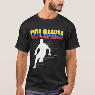 T-shirt Fier Colombia Sketll Fans Jersey Colombien Drapeau