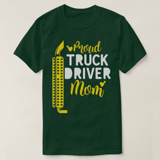 T-shirt Fier conducteur de camion maman (Design devant)