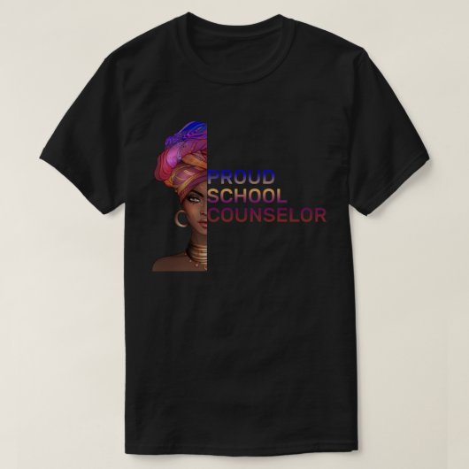 T-shirt Fier Conseiller scolaire Mois de l'histoire noire (Design devant)