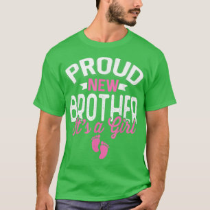 T-shirt Fier Cool Fier Nouveau Frère C'est une fille Genre