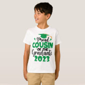 T-shirt Fier COUSIN d'une classe de 2023 Graduate Fun Gree (Devant entier)