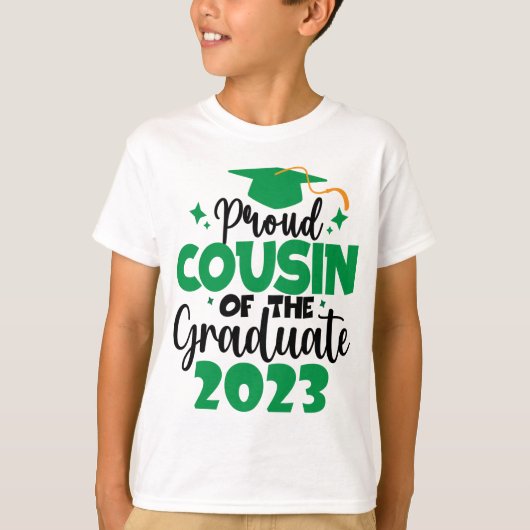 T-shirt Fier COUSIN d'une classe de 2023 Graduate Fun Gree (Devant)