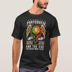 T-shirt Fier crâne portugais Drapeau Portugal Patrimoine P