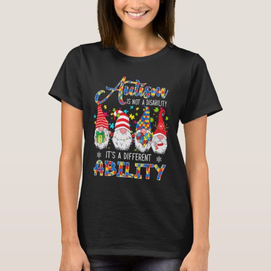 T-shirt Fier de l'autisme C'est une capacité différente Tr (Devant)