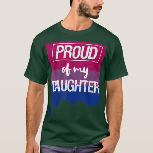 T-shirt Fier de ma fille bisexuelle Maman Papa LGBT Gay Pr