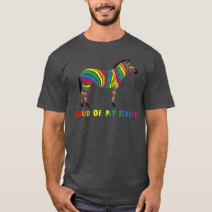 T-shirt Fier de mes rayures Zebra LGB Pride Gay CSD Rainbo