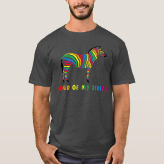 T-shirt Fier de mes rayures Zebra LGB Pride Gay CSD Rainbo