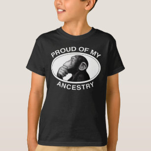 T-shirt Fier de mon chimpanzé d'ascendance