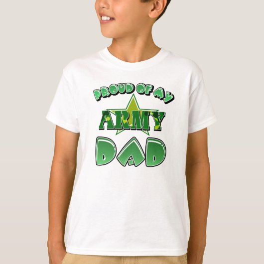 T-shirt Fier de mon papa d'armée (Devant)