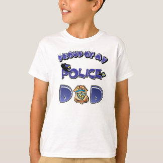 T-shirt Fier de mon papa de police