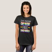 T-shirt Fier De Vous Libérez Papa Encarts Gay pride Ally L (Devant entier)