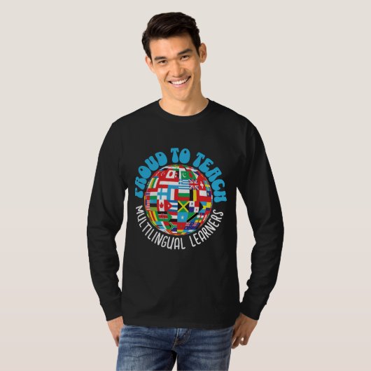 T-SHIRT FIER D'ENSEIGNER LES APPRENANTS MULTILINGUES ESL E (Devant entier)