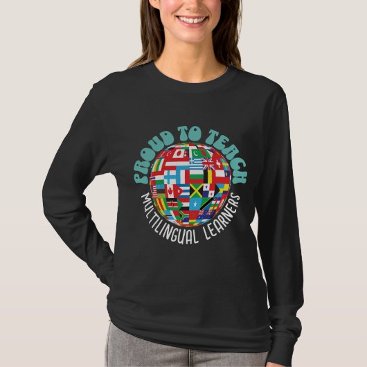 T-SHIRT FIER D'ENSEIGNER LES APPRENANTS MULTILINGUES ESL E (Devant)