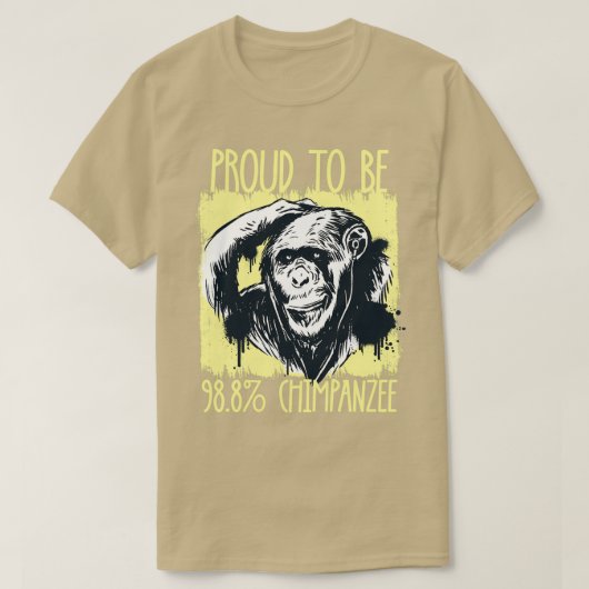 T-shirt Fier d'être 988 Chimpanzé (Design devant)