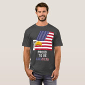 T-shirt fier d'être américain Drapeau Eagle USA américain (Devant entier)