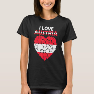 T-shirt Fier D'Être Autrichien J'Aime Autriche Drapeau Aut