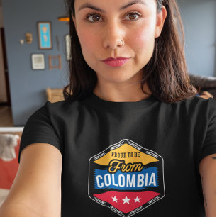 T-shirt Fier d'être de Colombie T Chemise