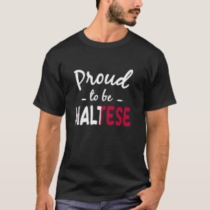 T-shirt Fier d'être drapeau maltais patrimoine maltais