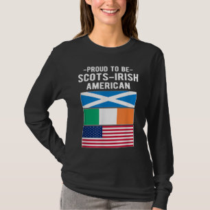 T-shirt Fier D'Être Écossais-Irlandais-Américain