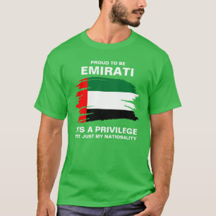T-shirt Fier d'être émirati, c'est un privilège