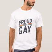 T-shirt Fier D'Être Gay Rainbow Pride Day (Devant)