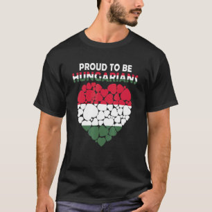 T-shirt Fier D'Être Hongrois J'Aime Hongrie Drapeau Hongri