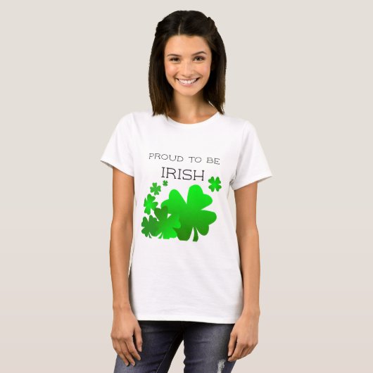 T-shirt Fier d'être irlandais, Saint Patrick's Day avec sh (Devant entier)