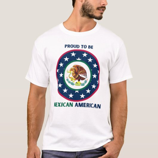 T-SHIRT FIER D'ÊTRE MEXICAIN AMÉRICAIN (Devant)